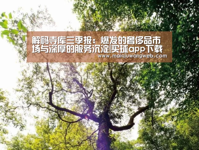 解码寺库三季报：爆发的奢侈品市场与深厚的服务沉淀|买球app下载app